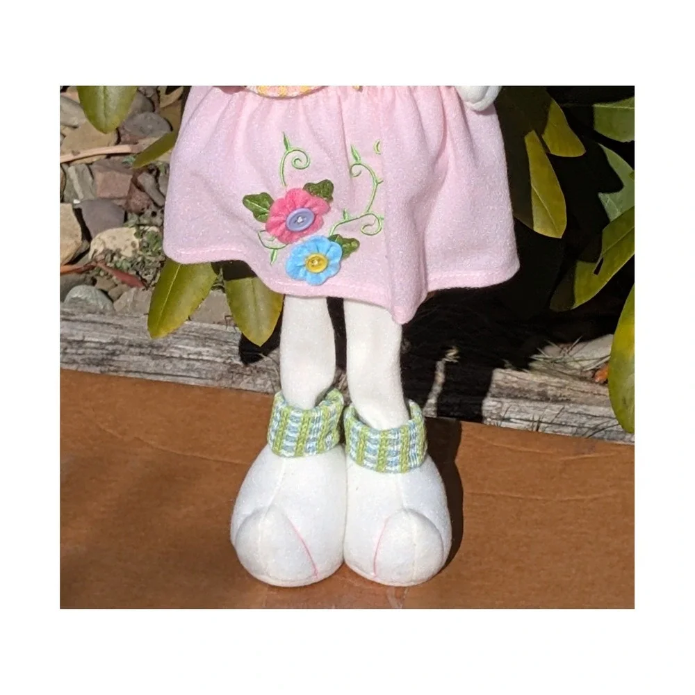 Set of 4 Easter Bunny Dolls‎ Cottagecore Farmhouse Spring Decor Rabbits Shelfsit
